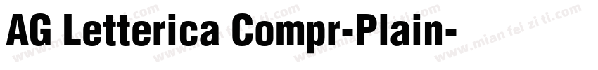 AG Letterica Compr-Plain字体转换